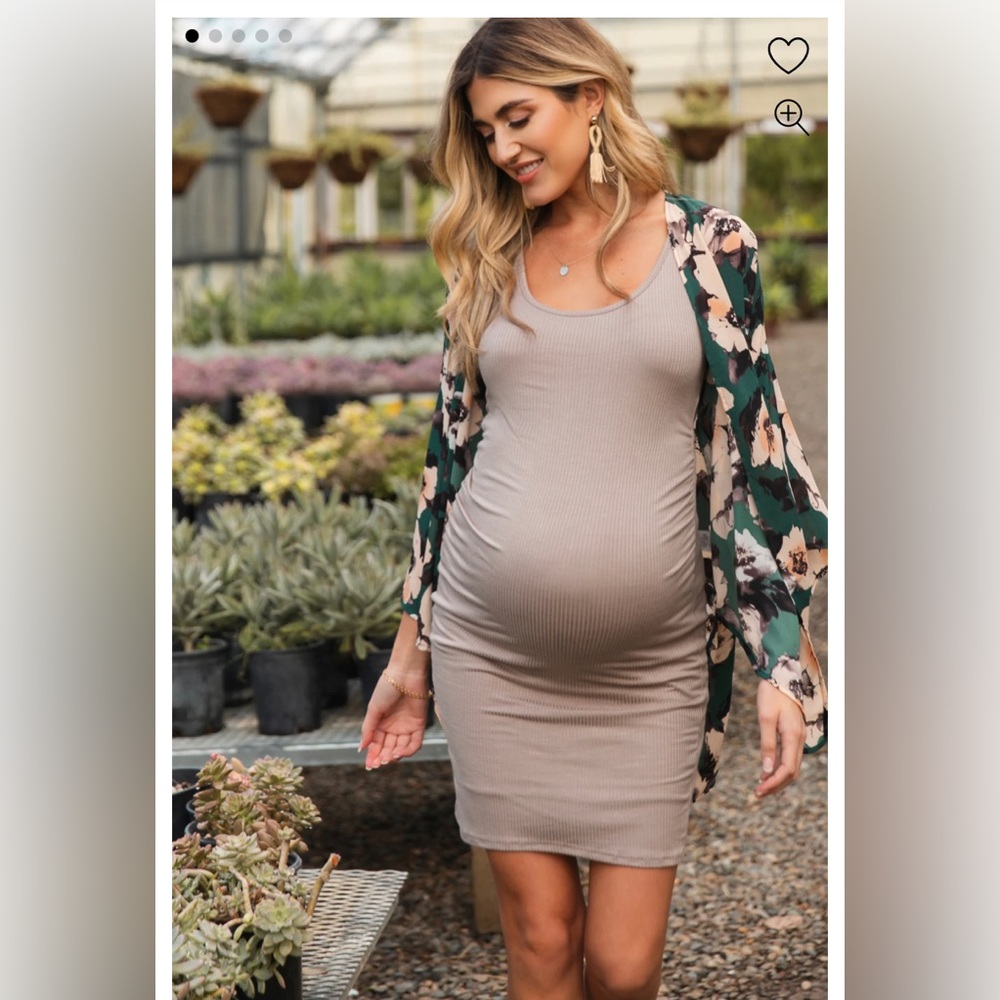 Pink blush maternity floral cover up